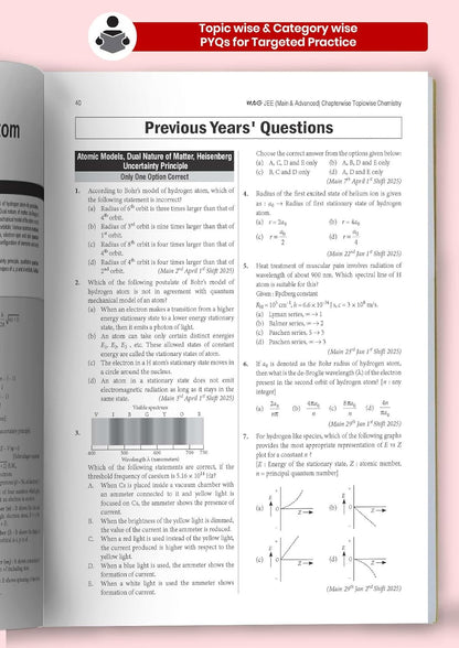 MTG 48+24 Years Chemistry JEE Main & JEE Advanced (Class 11-12) Chapterwise-Topicwise Previous Years Solved Papers [English]