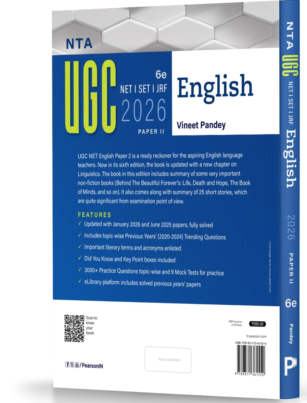 Pearson NTA UGC NET / SET / JRF English Paper II 2026 (6th Edition) Vineet Pandey