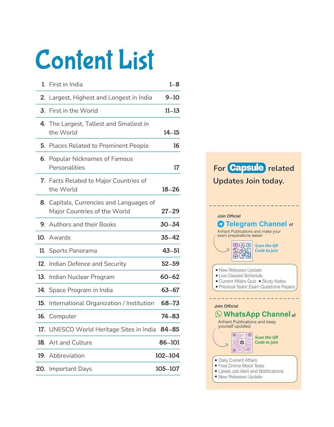 Arihant Publication Static GK Capsule Handwritten Notes (English Medium)