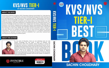 Invincible KVS/NVS (Tier-I) Best Book by Sachin Choudhary | Hindi & English Medium