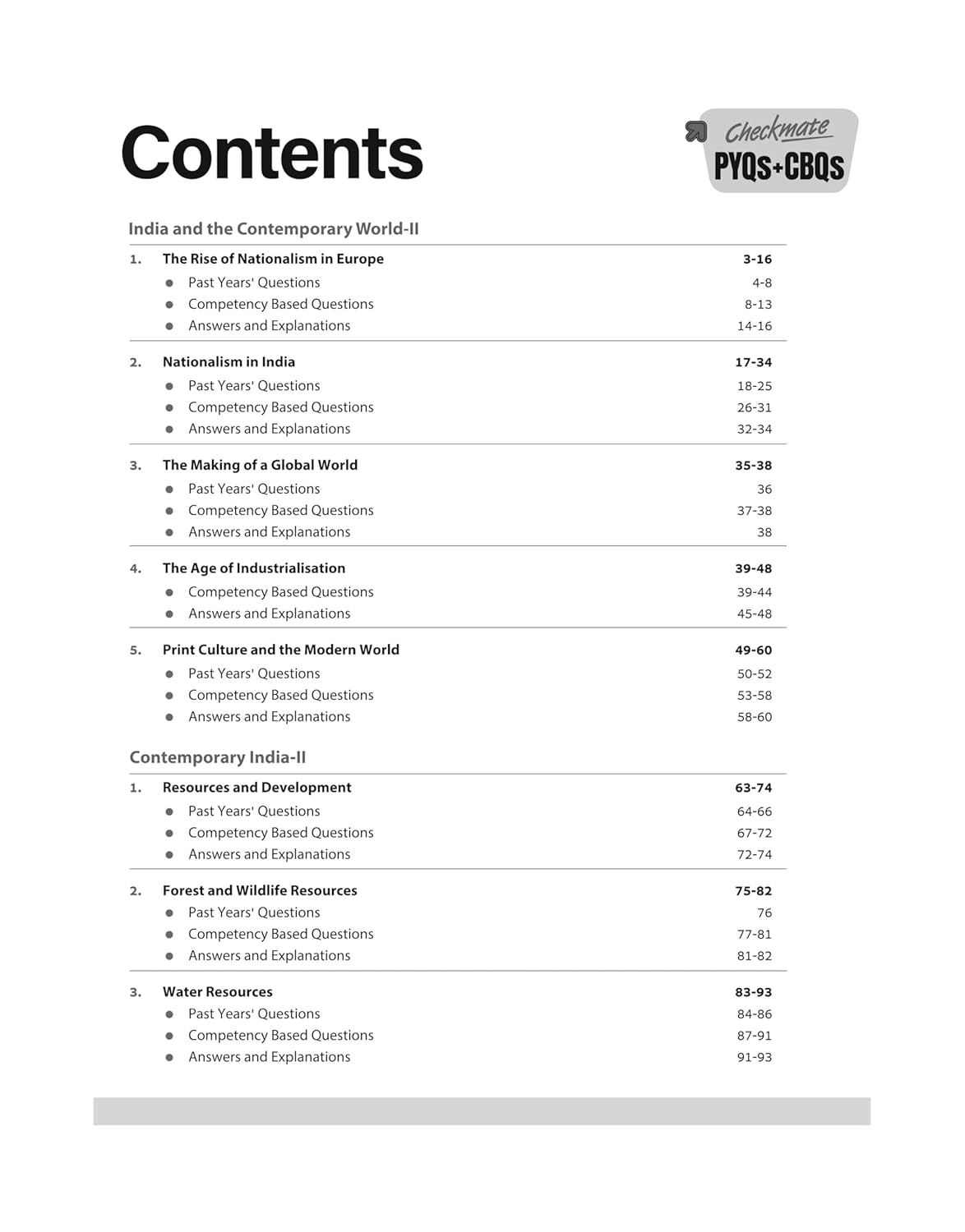 Arihant Checkmate PYQs + CBQs Social Science Class 10 (Updated Edition 2026)