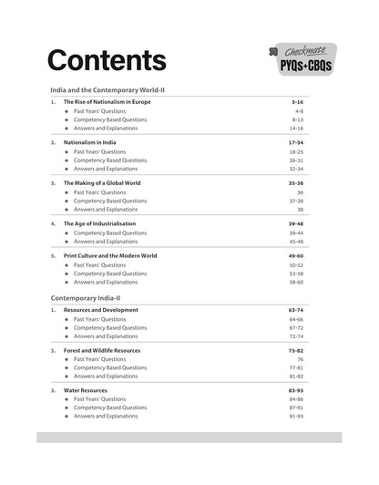 Arihant Checkmate PYQs + CBQs Social Science Class 10 (Updated Edition 2026)