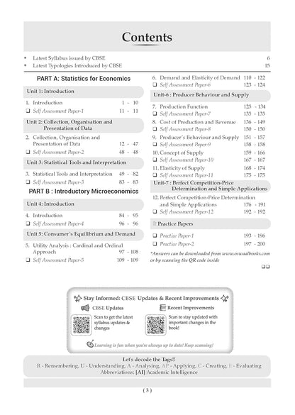 Oswaal Class 11 Economics CBSE Question Bank Chapter-wise & Topic-wise Solved Papers Edition 2027 (English Medium)