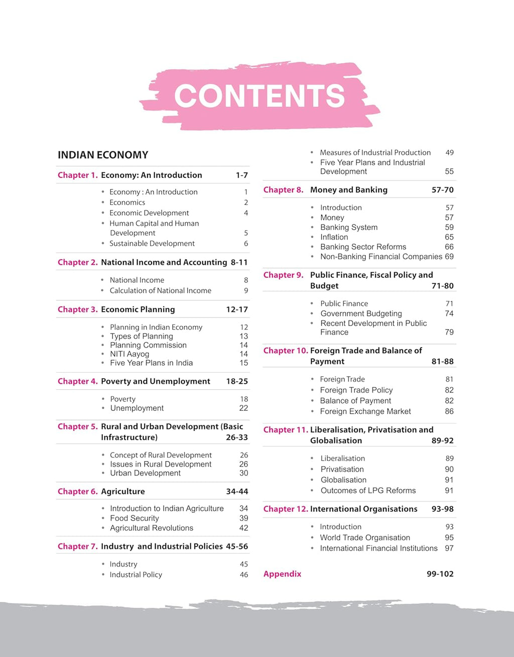 Arihant NCERT Notes Indian Economy Class 9–12(Old + New)2nd Edition(English Medium)