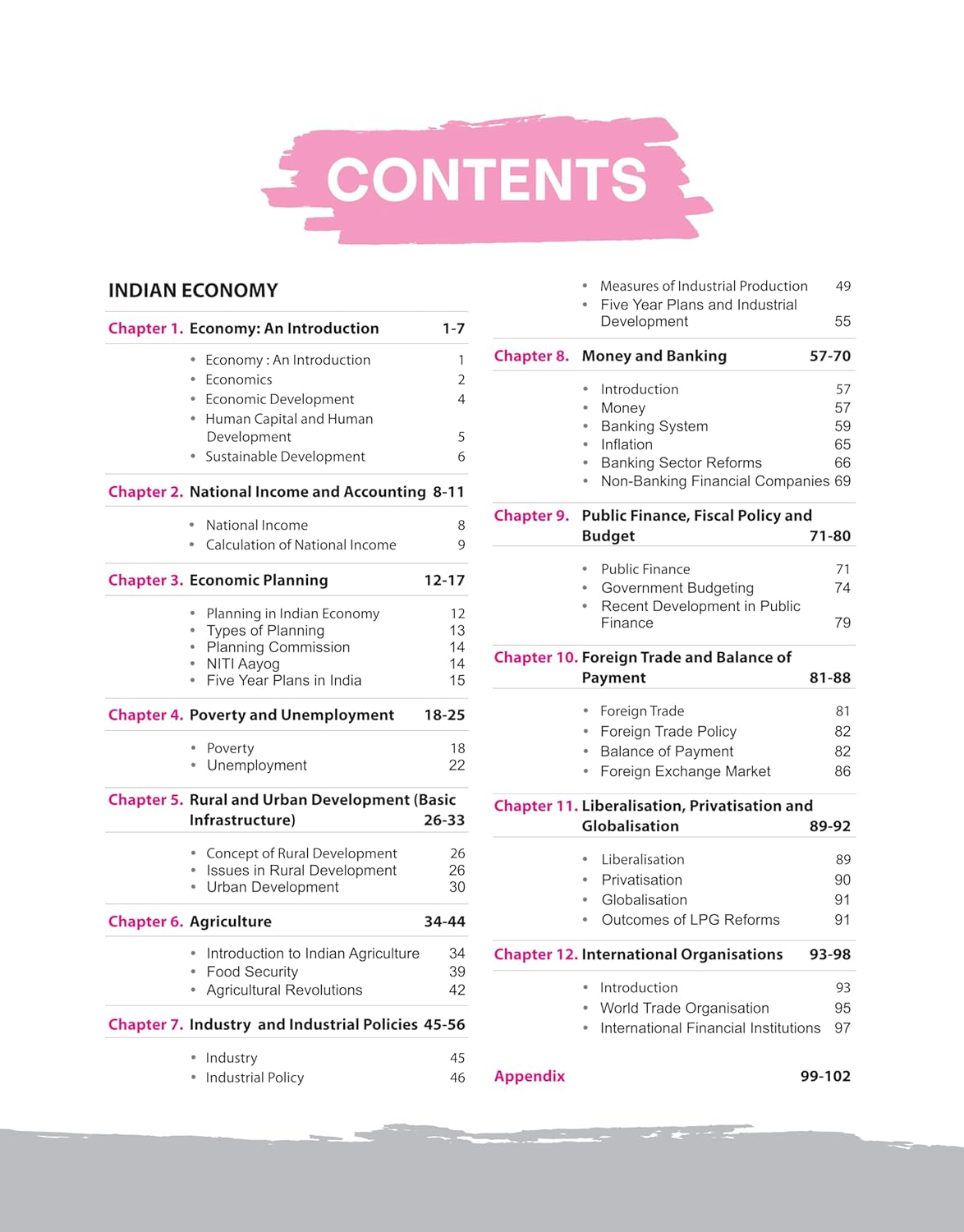 Arihant NCERT Notes Indian Economy Class 9–12(Old + New)2nd Edition(English Medium)