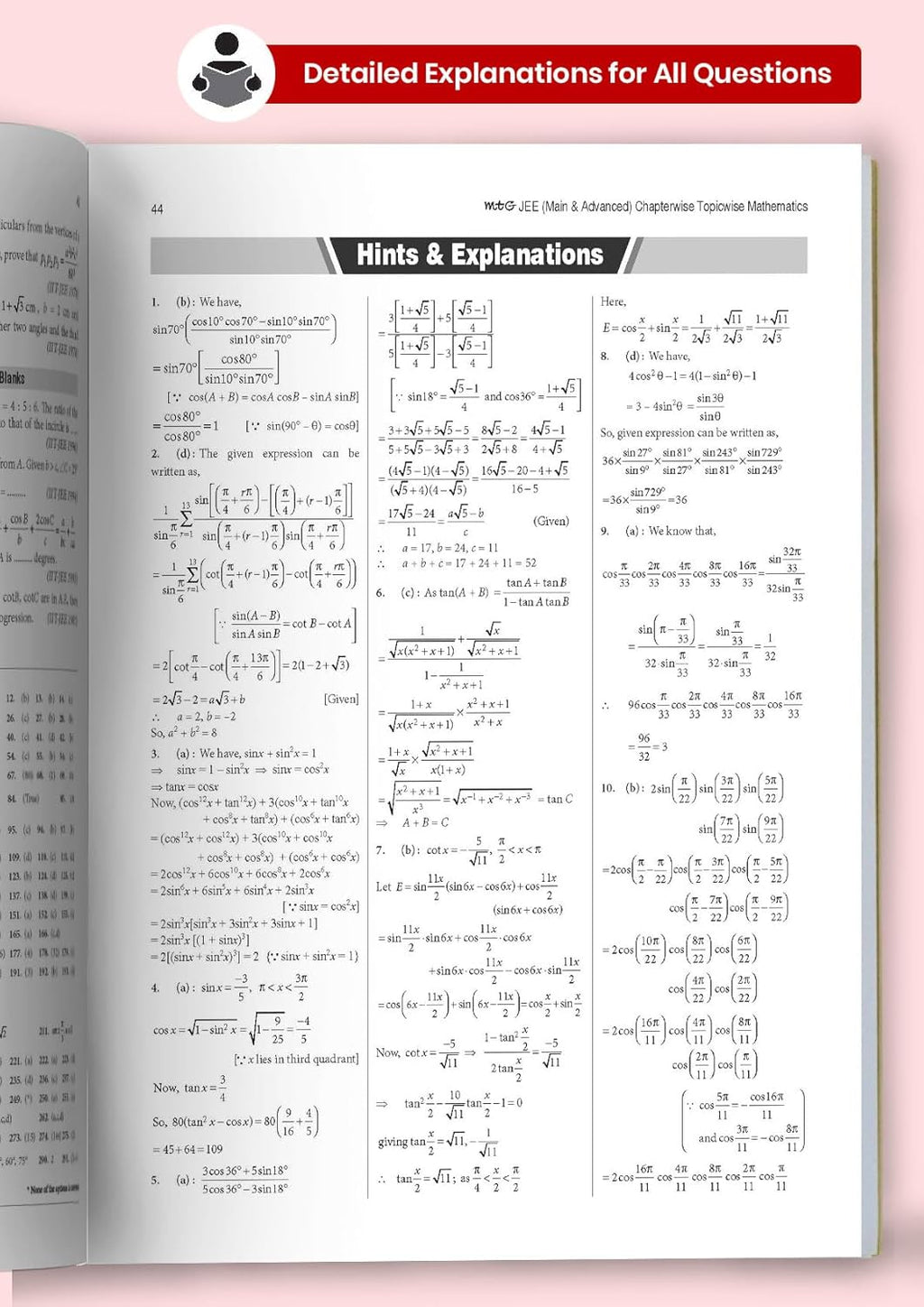 MTG 48+24 Years Mathematics JEE Main & JEE Advanced (Class 11-12) Chapterwise-Topicwise Previous Years Solved Papers [English]