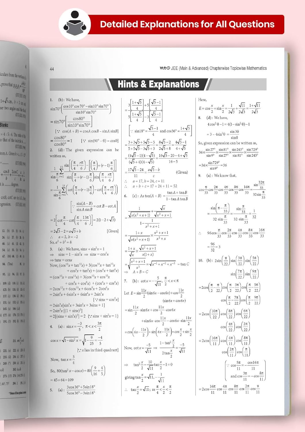 MTG 48+24 Years Mathematics JEE Main & JEE Advanced (Class 11-12) Chapterwise-Topicwise Previous Years Solved Papers [English]