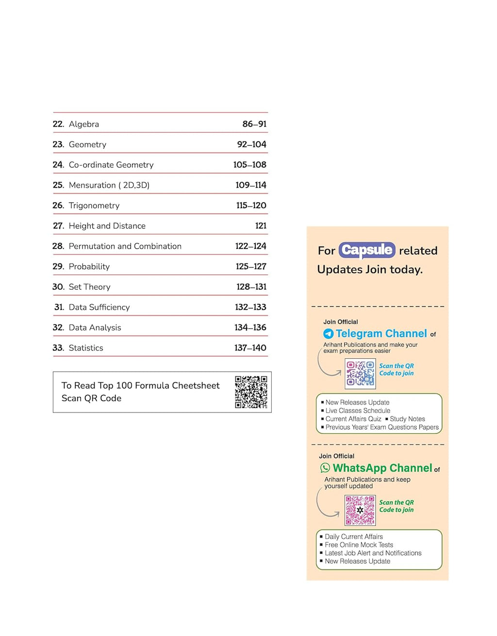 Arihant Maths Capsule Handwritten Notes | English Medium