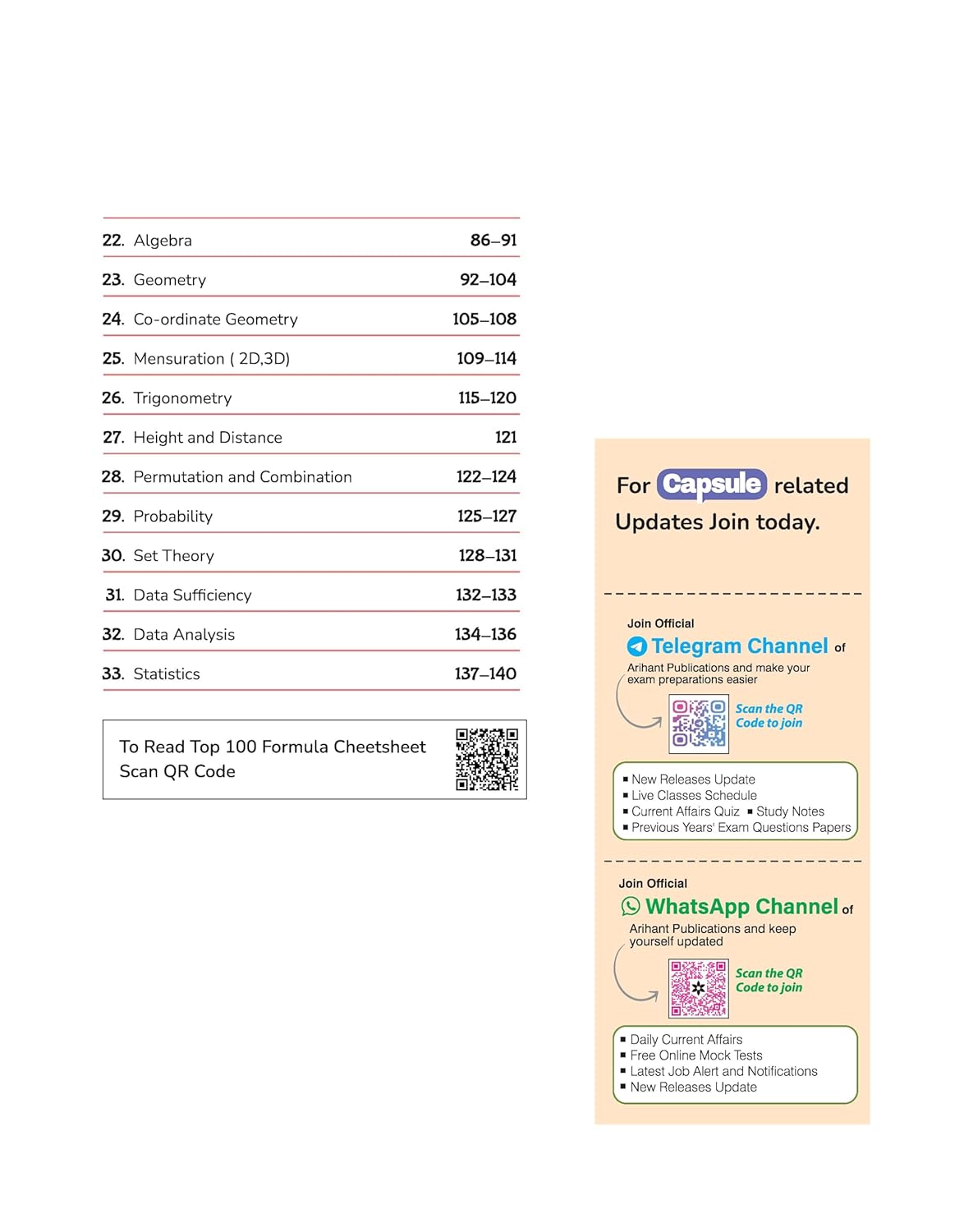 Arihant Maths Capsule Handwritten Notes | English Medium