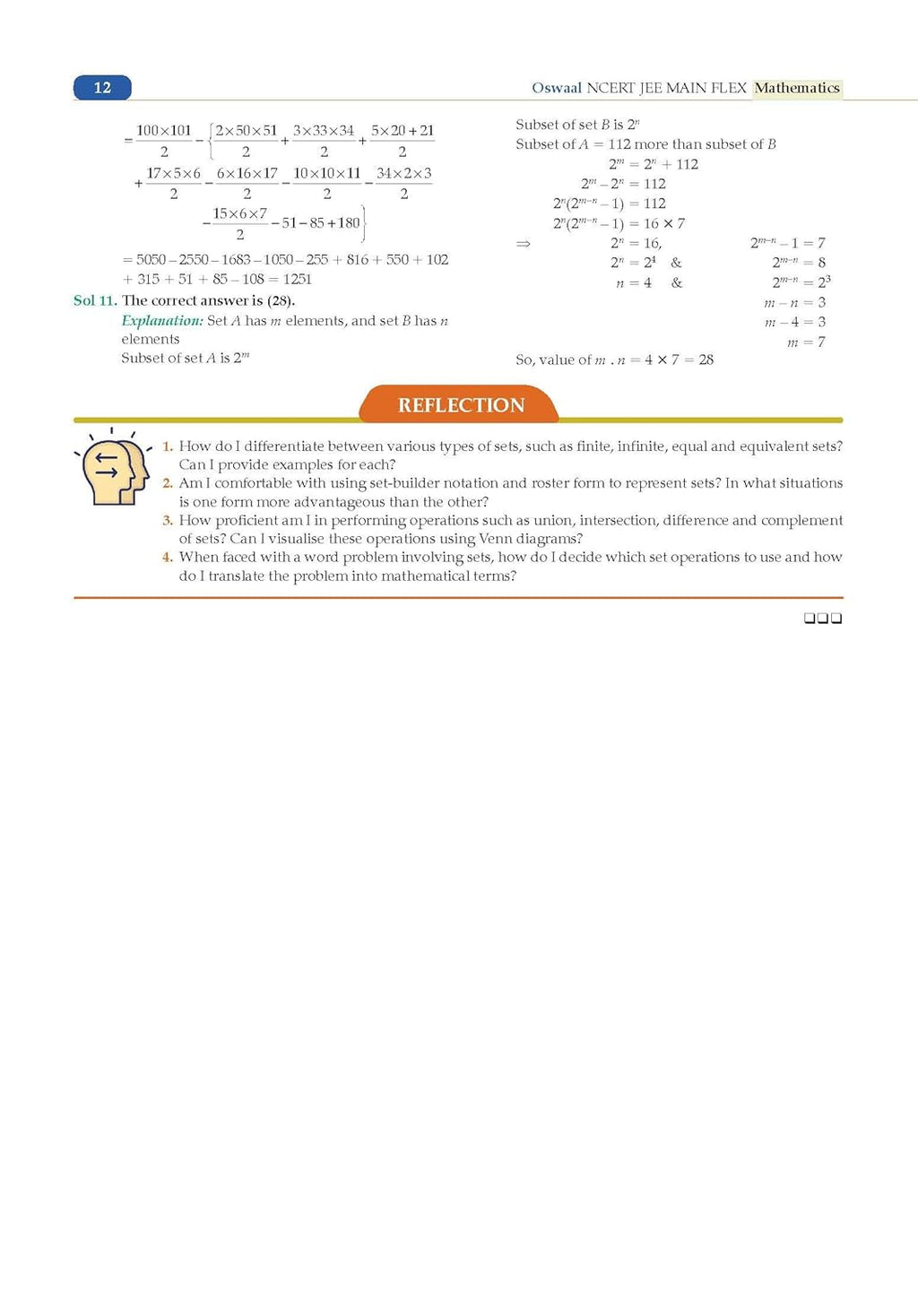 Oswaal NCERT JEE (Main) FLEX Mathematics (English Medium)