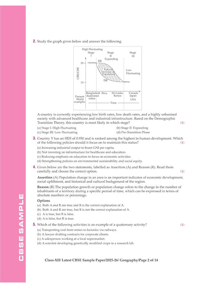 Arihant CBSE 15 Sample Question Papers – Geography Class 12 | 2026 Edition (English Medium)