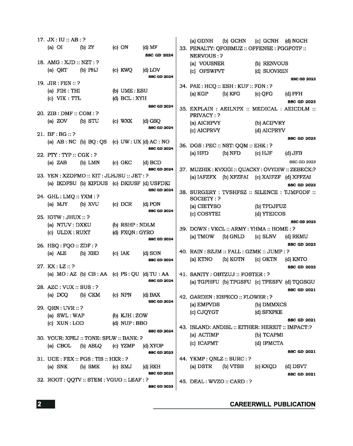 Rakesh Yadav - SSC–GD Constable Reasoning by Bharat Bhushan (2nd Edition) Hindi Medium