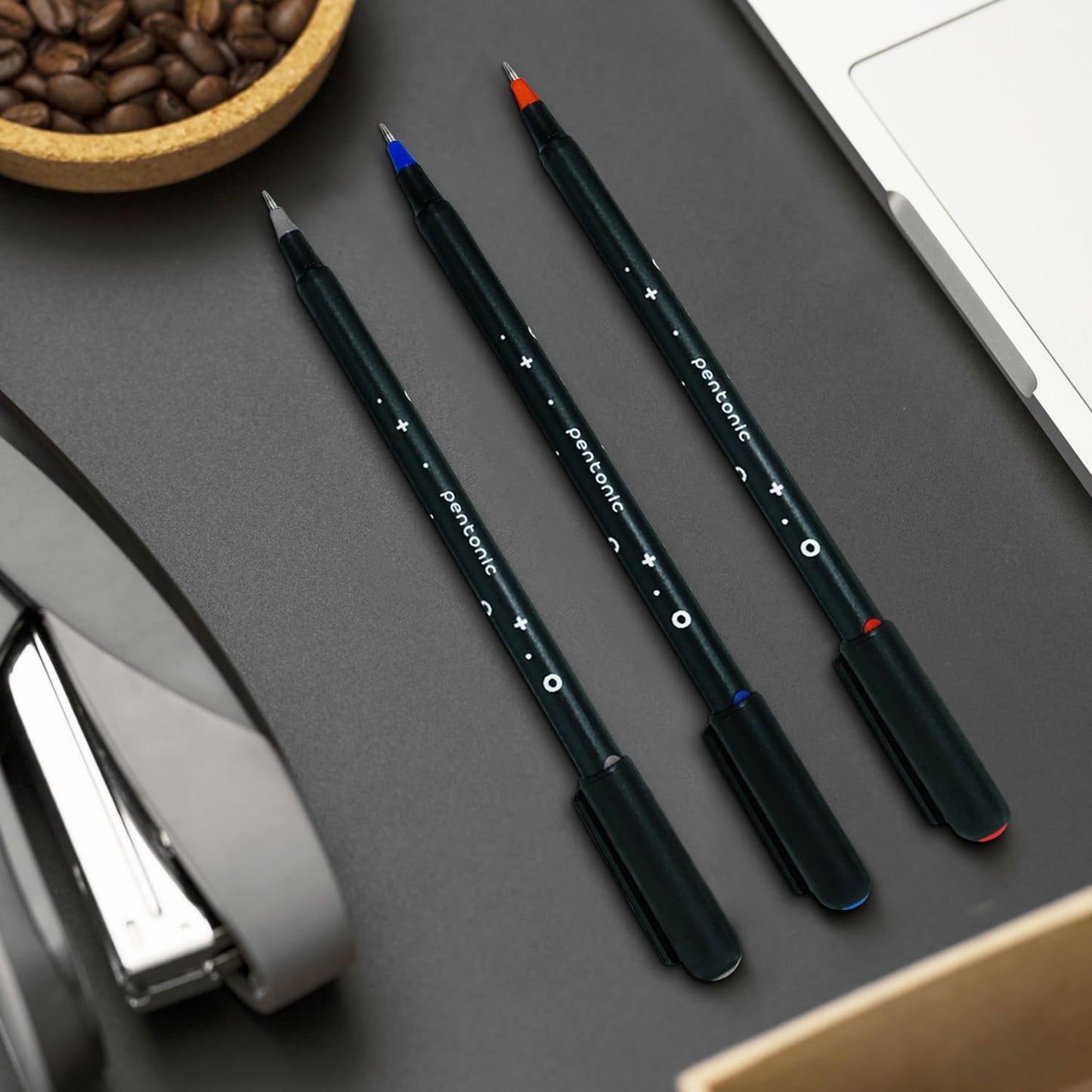 Pentonic Cipher Ball Pen – 0.7mm | Black Ink | Pack of 10 | Smooth Writing