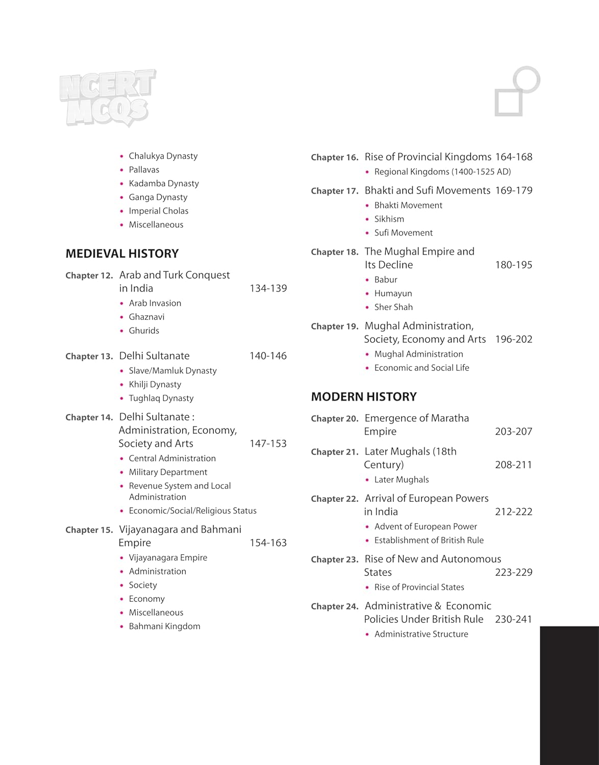 Arihant NCERT MCQs Indian History Class 6–12 (Old + New)2nd Edition(English Medium)