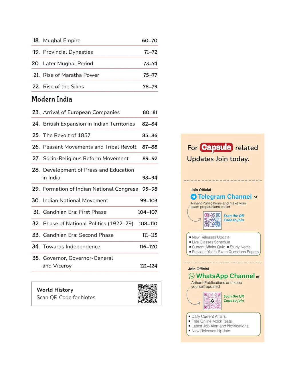 Arihant History Capsule Handwritten Notes(English Medium)