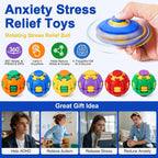 Press to Spin Fidget Spinner Ball | 360° Rotating Transformable Sensory Stress Relief Toy for Kids & Adults | Multicolor