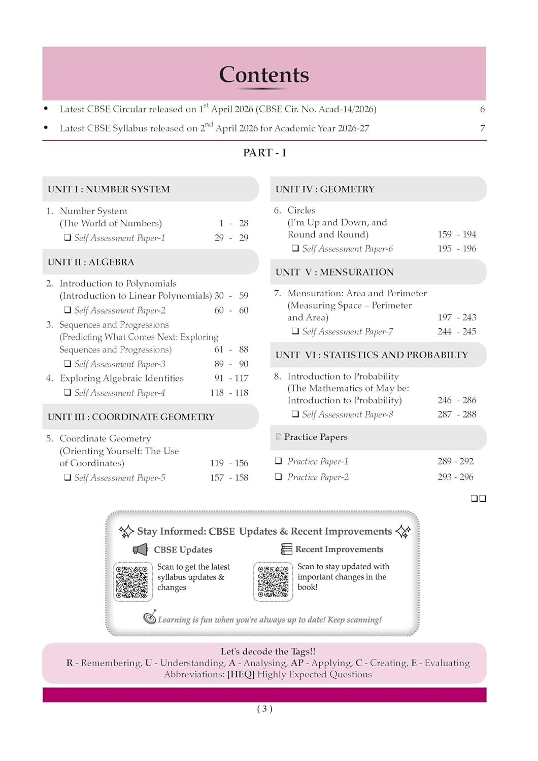 Oswaal CBSE Question Bank Chapter-wise & Topic-wise Class 9 Mathematics Ganita Manjari Part-1 Edition 2027 (English Medium)