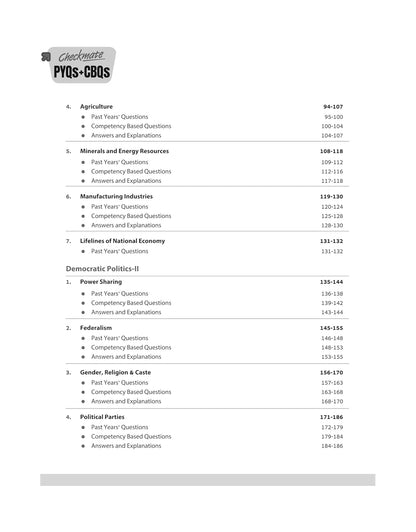 Arihant Checkmate PYQs + CBQs Social Science Class 10 (Updated Edition 2026)