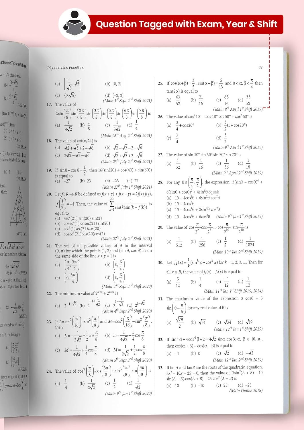 MTG 48+24 Years Mathematics JEE Main & JEE Advanced (Class 11-12) Chapterwise-Topicwise Previous Years Solved Papers [English]