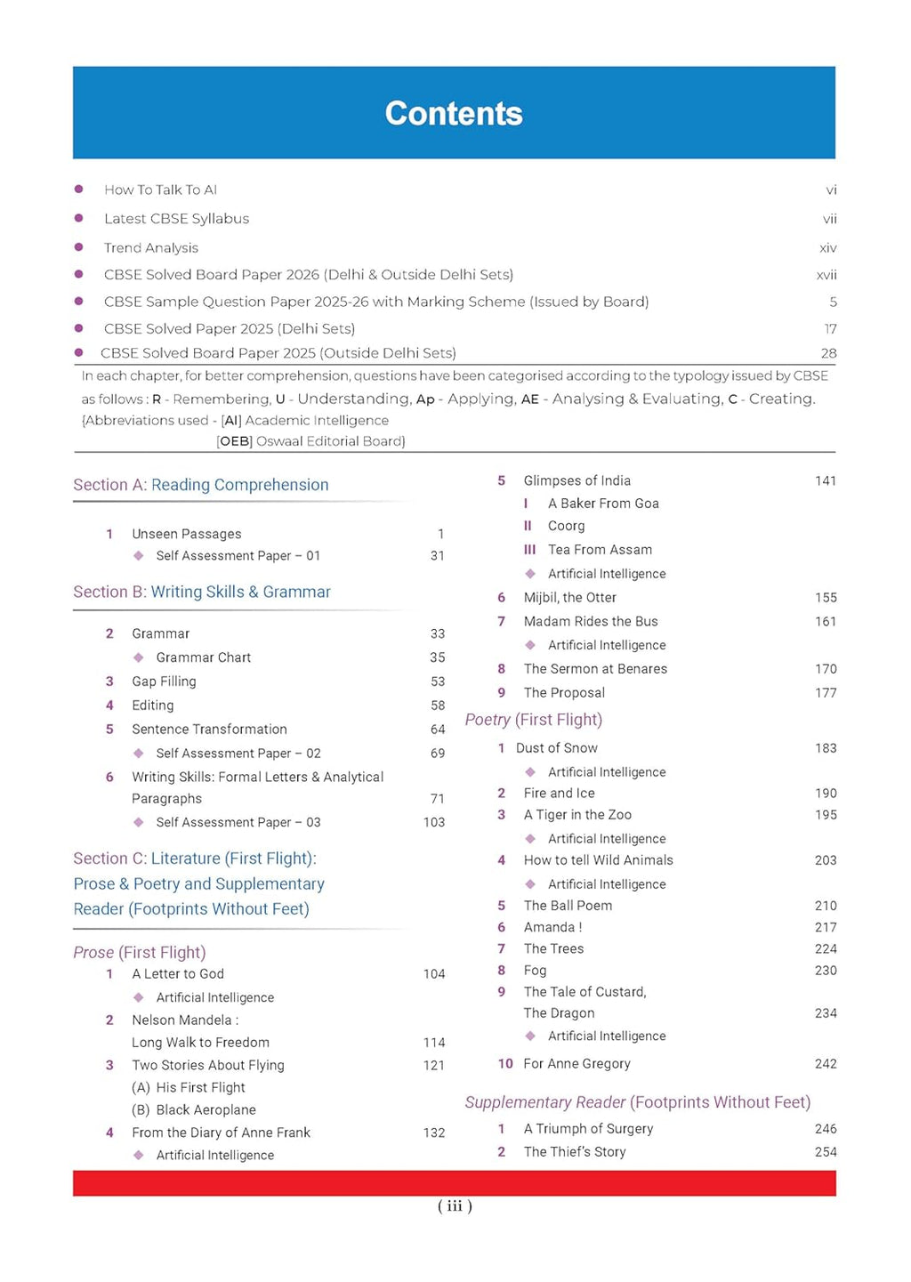 Oswaal CBSE Class 10 English Language & Literature Question Bank (2017–2026) | Chapter & Topic-wise Solved Papers | Includes 2026 Papers | Latest Syllabus 2027 | For 2027 Exam