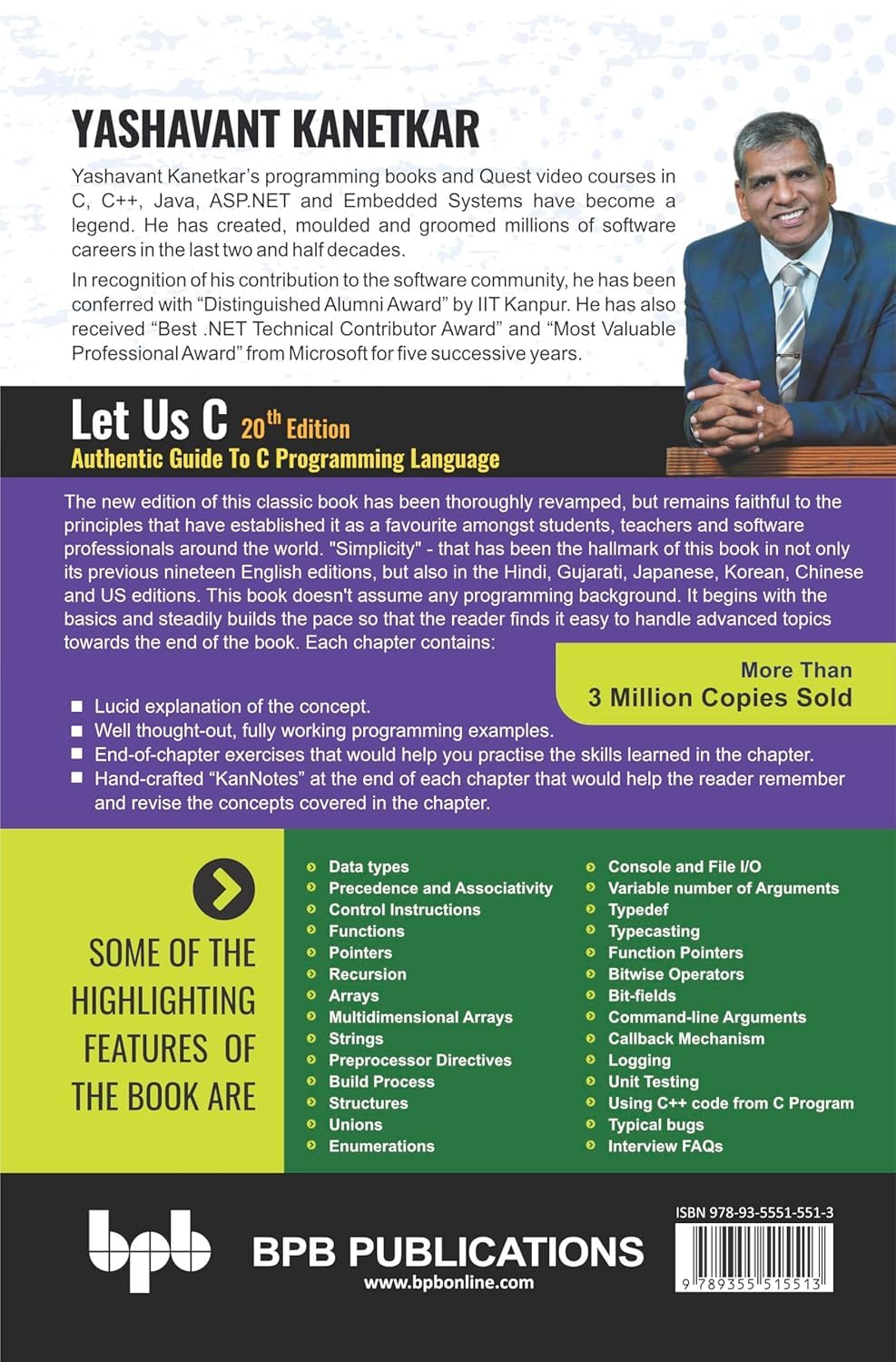 BPB Publication Let Us C by Yashavant Kanetkar | 21st Edition | Authentic Guide to C Programming Language |English Medium