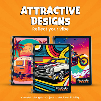 Classmate Pulse Spiral Notebook – 160 Pages,,Premium Ruled
