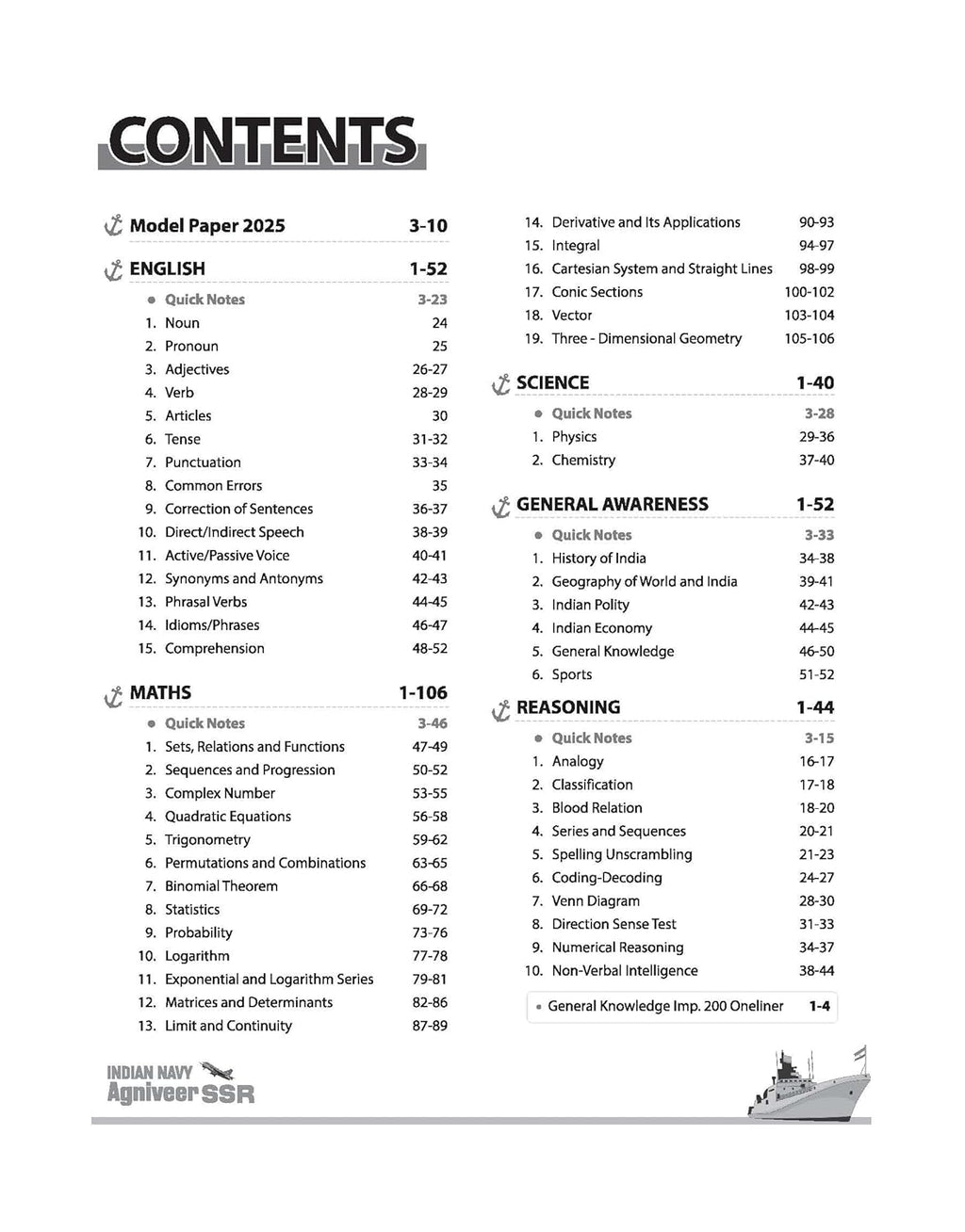 Arihant Indian Navy Agniveer SSR (Senior Secondary Recruit) Exam 2026 (English Medium)