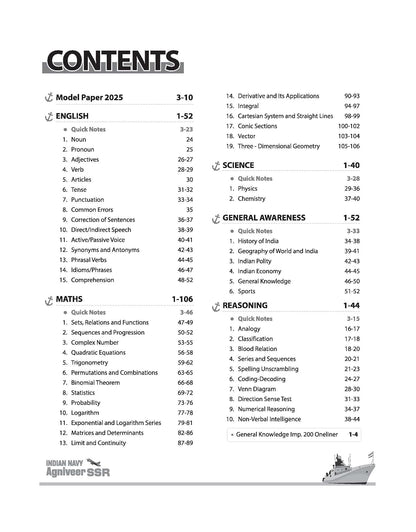 Arihant Indian Navy Agniveer SSR (Senior Secondary Recruit) Exam 2026 (English Medium)