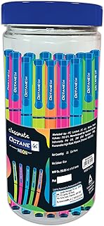 Classmate Octane Neon Gel Pens – 25s Jar Blue Ink Smooth & Smudge-Free Writing |