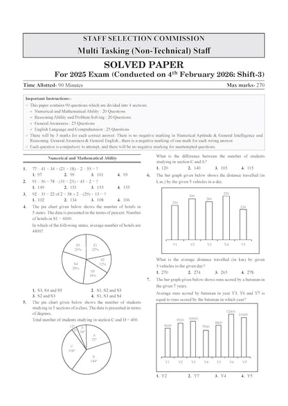 Oswaal SSC MTS & Havaldar Previous Years’ Solved Papers (2016–2025) | 29 Solved Papers | Complete Preparation Guide for 2026 Exam