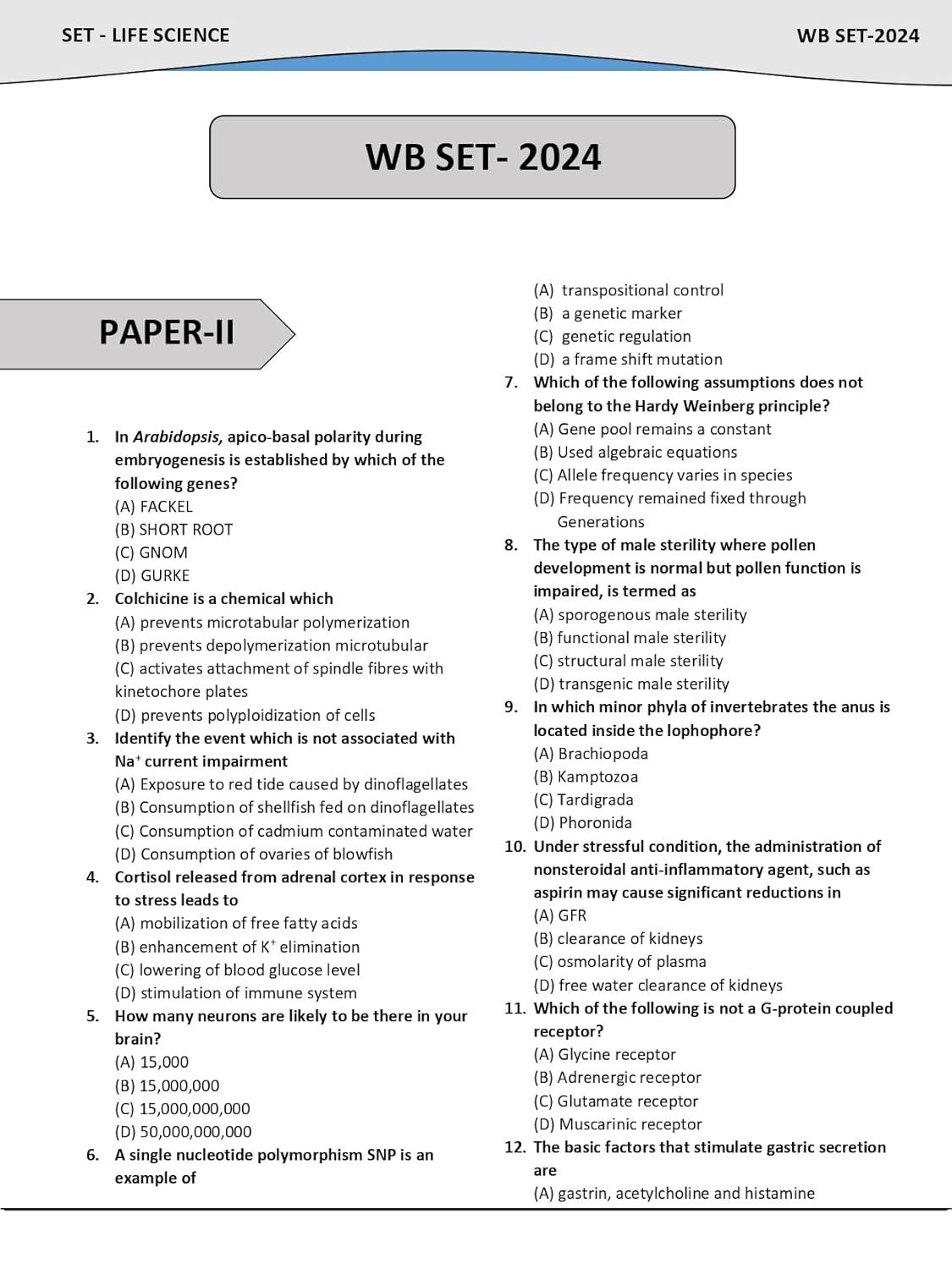 Pardo - SET Life Science 2026 Previous Year Solved Papers (2022–2011) 2nd Edition | English Medium