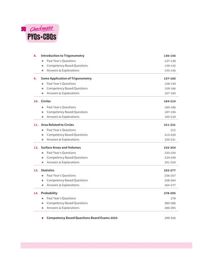 Arihant Checkmate PYQs + CBQs Mathematics (Standard) Class 10 | Updated Edition 2026