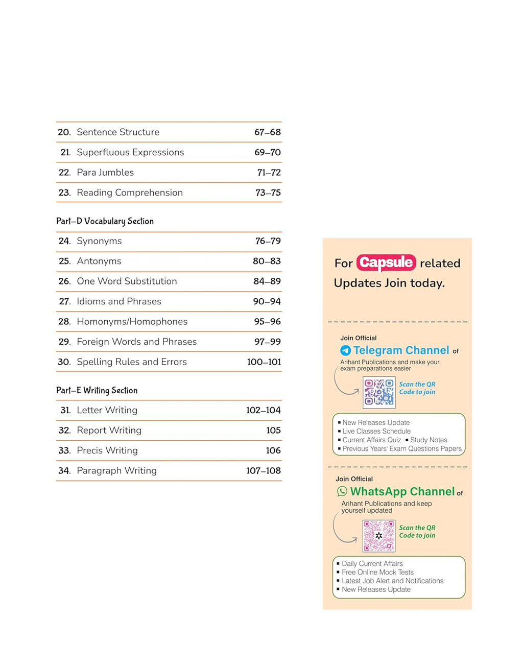 Arihant - Angrezi Bhasha Capsule Handwritten Notes (Hindi &English)