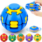 Press to Spin Fidget Spinner Ball | 360° Rotating Transformable Sensory Stress Relief Toy for Kids & Adults | Multicolor