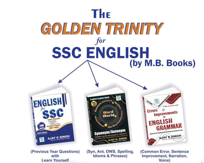 MB Books English for SSC by Ajay K. Singh | 196 Practice Sets (2025 Edition)