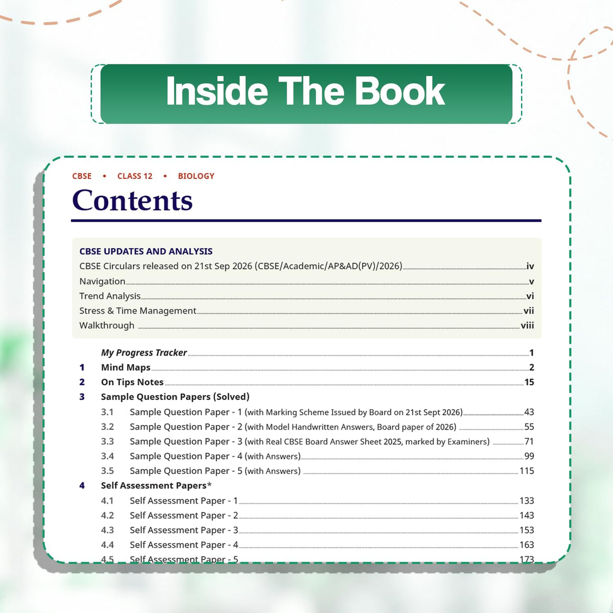 Oswaal Books CBSE Class 12 Biology Sample Papers For 2027 Exam (English Medium)