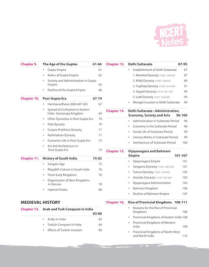 Arihant NCERT Notes Indian History Class 6–12(Old+New)2nd Edition(English)