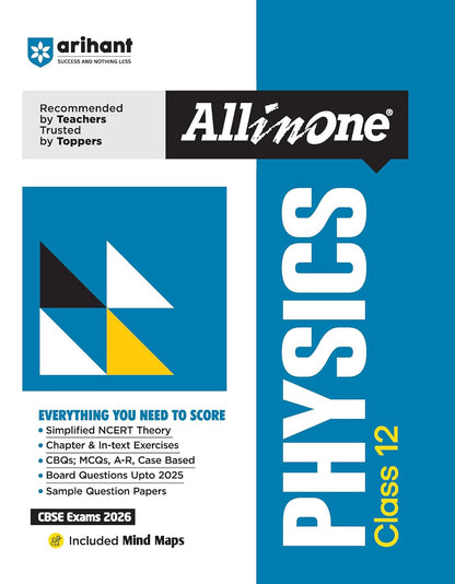 Arihant All in One Physics Class 12 for CBSE Exams 2025-26 | Revised Edition | Complete Study Guide(English)
