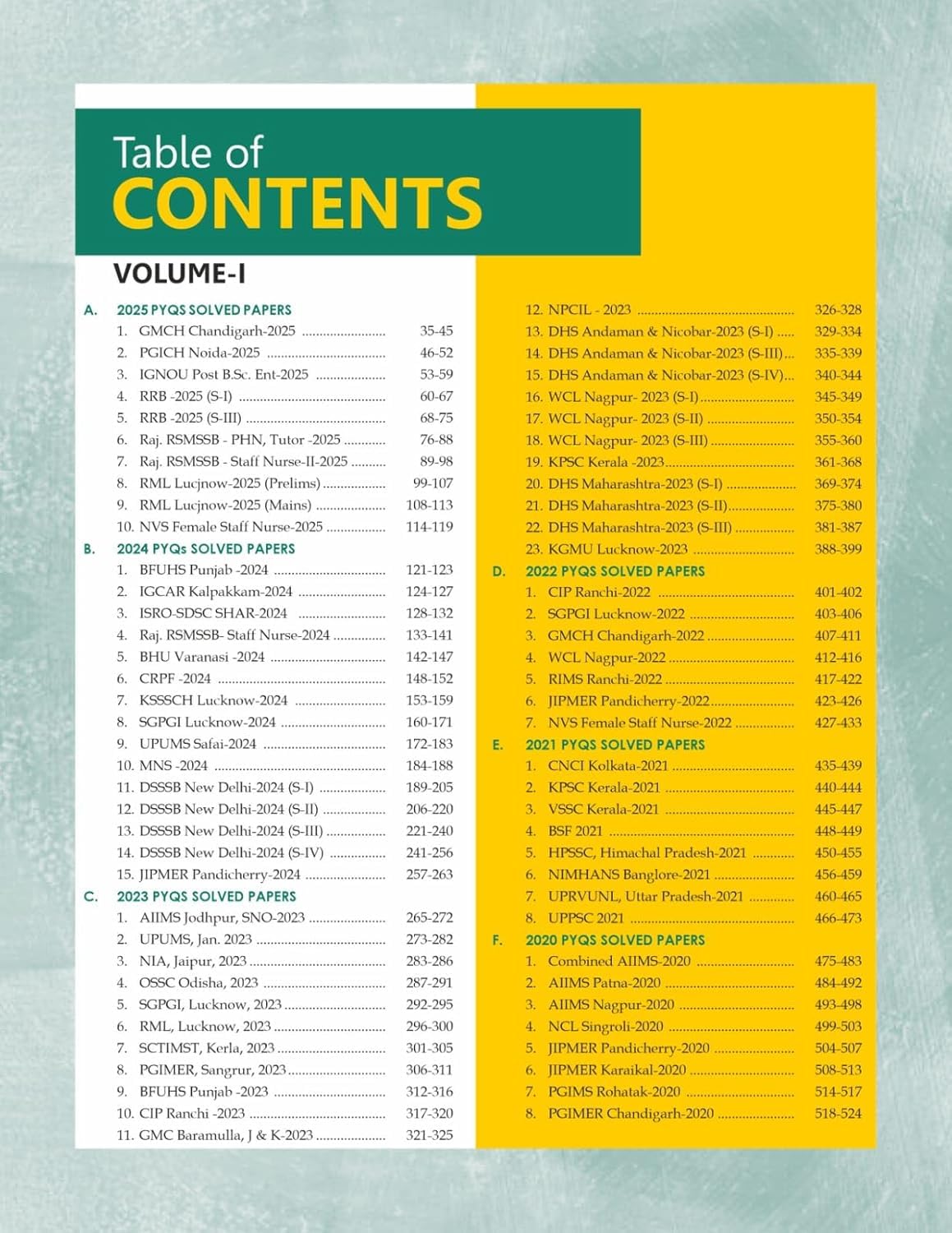 Mission High Old Paper All Nursing Exams [Volume 1] 200+ Solved Papers (2015-2025) & 20,000+ MCQ's (English Medium)