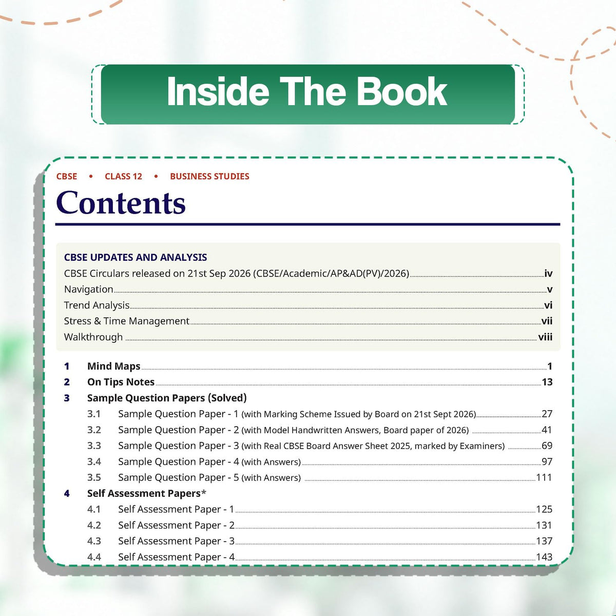 Oswaal Books CBSE Class 12 Business Studies Sample Papers For 2027 Exam (English Medium)