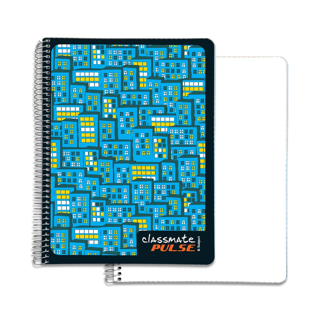 Classmate Pulse 6-Subject Spiral Notebook – 506 Pages, Premium Unruled