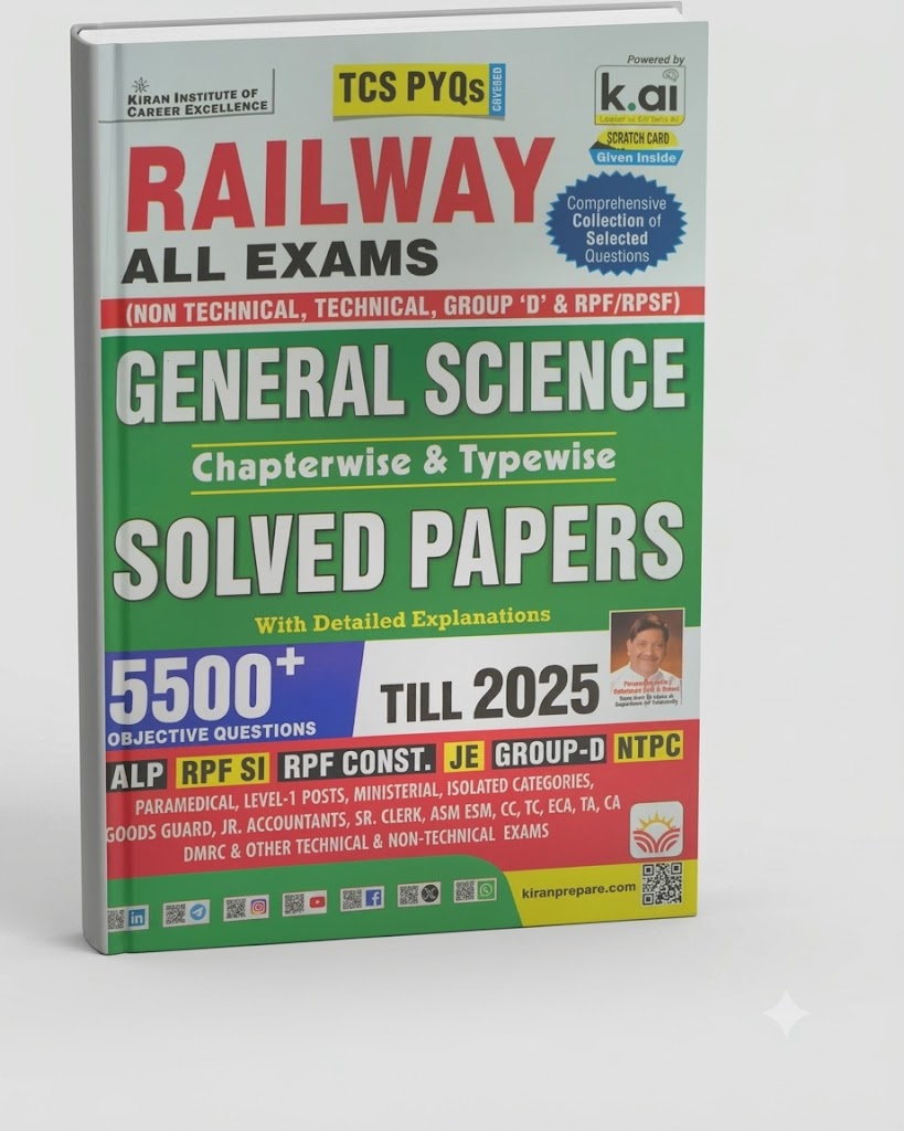 Kiran Railway All Exam GS Solved Papers 5500+ [English Medium]