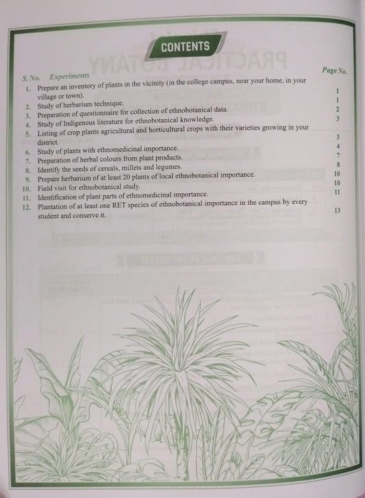 Shivalal Practical Botany B.Sc. 3rd Year (Minor/Elective) [English]