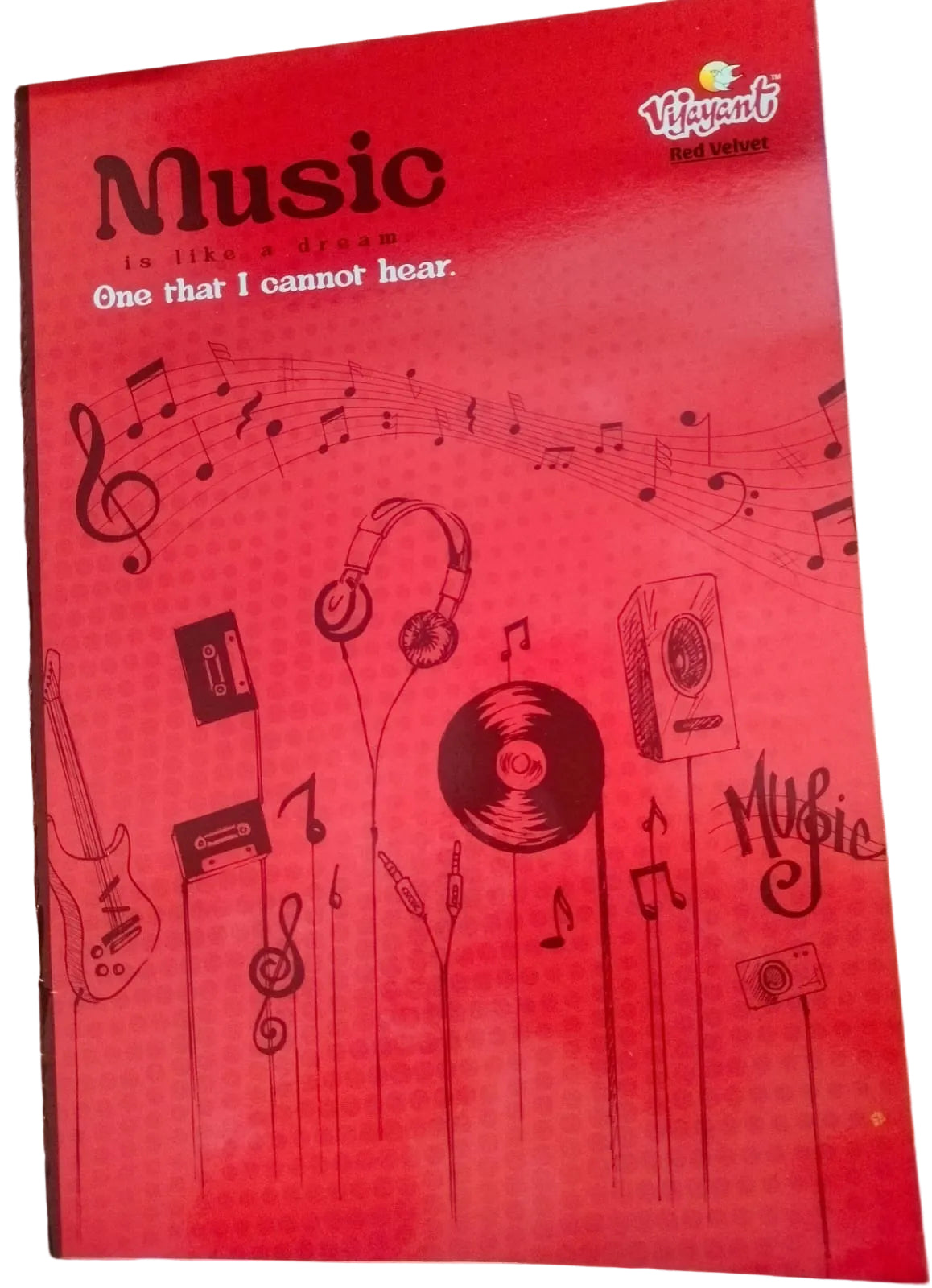 Vijayshri Red Velvet Notebook (20.2 × 28.8 cm) – 116 Pages