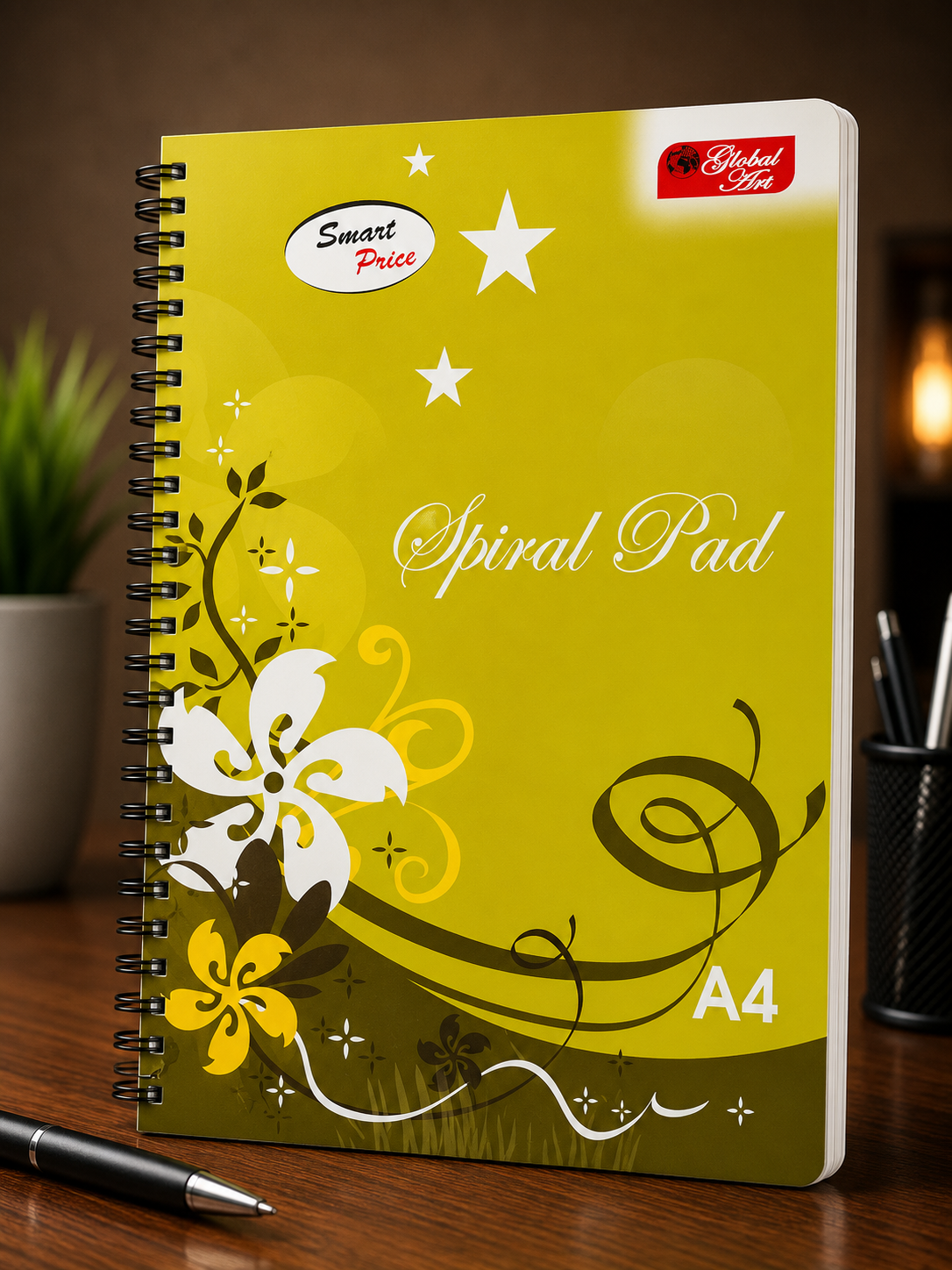 Global Art Spiral Single Subject Notebook – A4 Size, 160 Pages