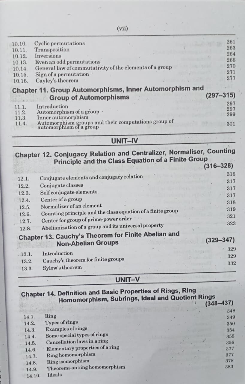 Shree Shiksha Abstract Algebra B.Sc. III Year (M.P.) By Dr. H. K. Pathak (English Medium)