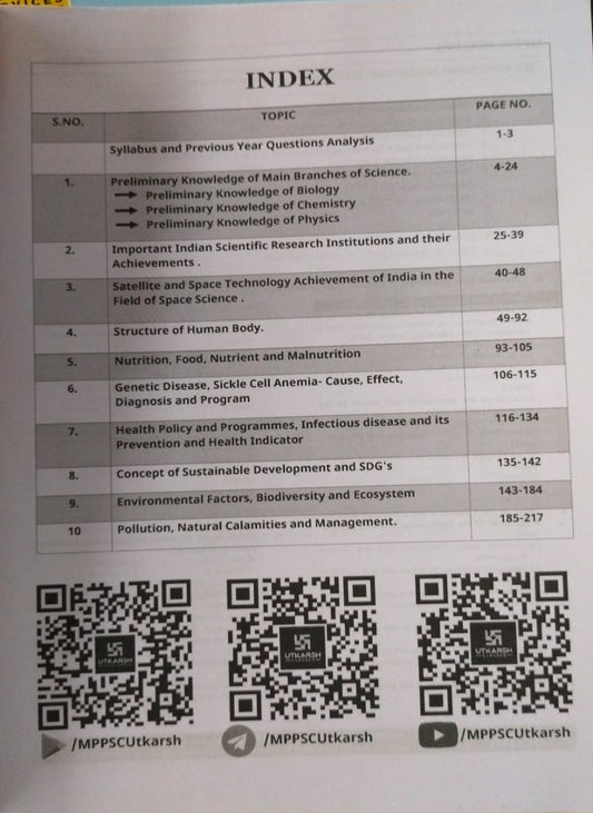 Utkarsh MPPSC Pre – Science, Environment & Pollution [English]