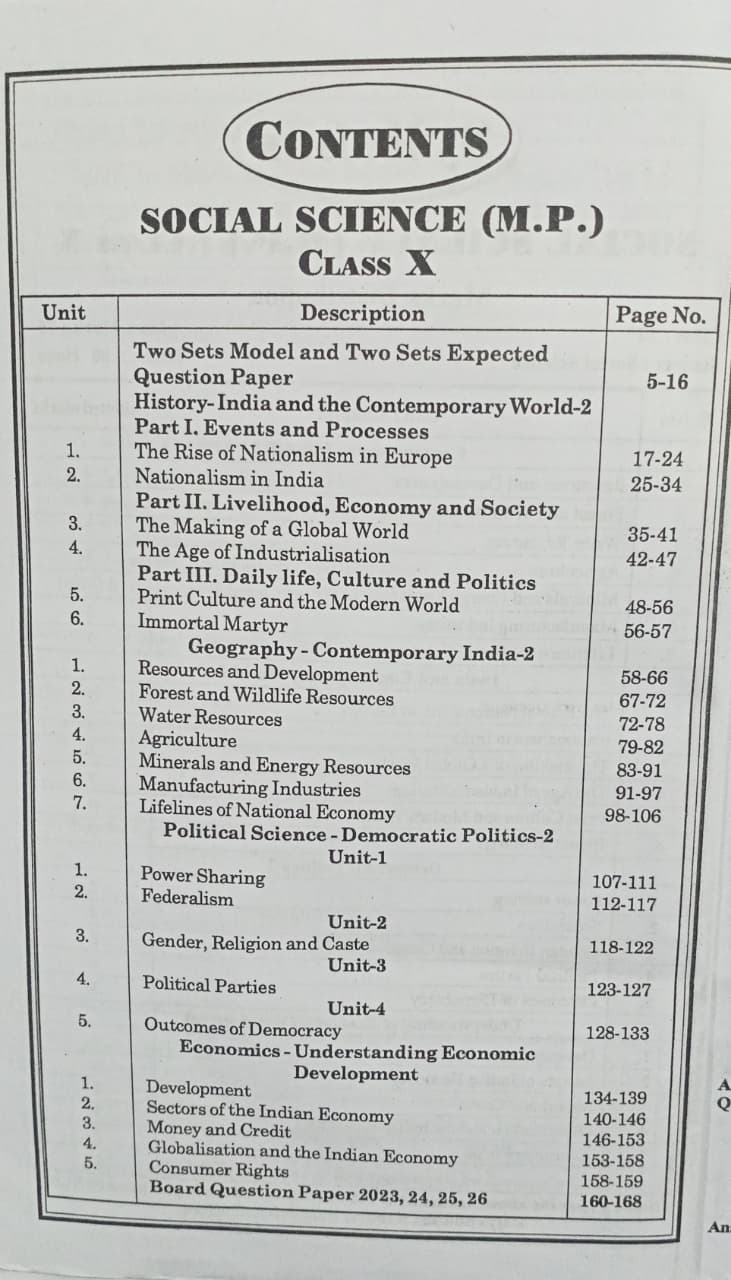 Navbodh Social Science Class 10 2027 (English Medium)