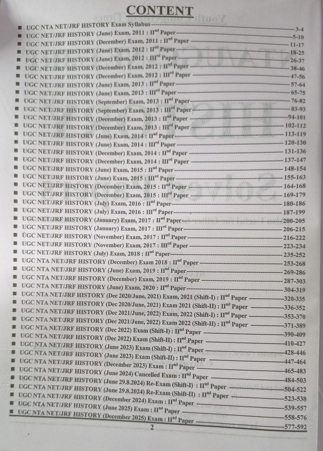 Youth NTA UGC NET/JRF History Solved Papers 2026–27 (English Medium)