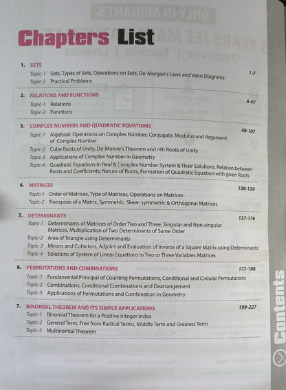 Arihant 25 Years JEE Main Chapterwise & Topicwise Levelwise Mathematics 2026 (English Medium)